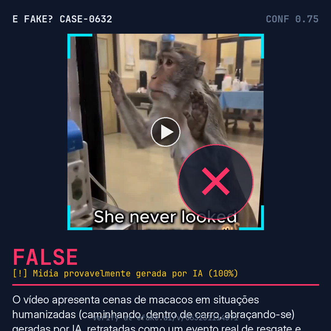 Card do veredito: FALSO