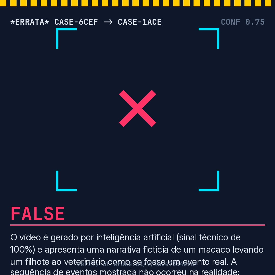 Card do veredito: FALSO
