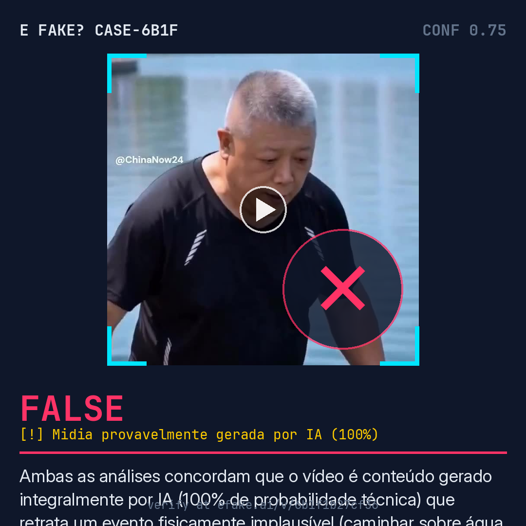Card do veredito: FALSO