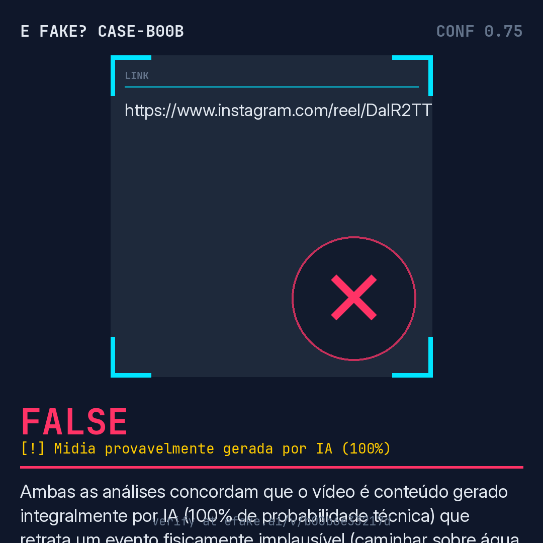 Card do veredito: FALSO